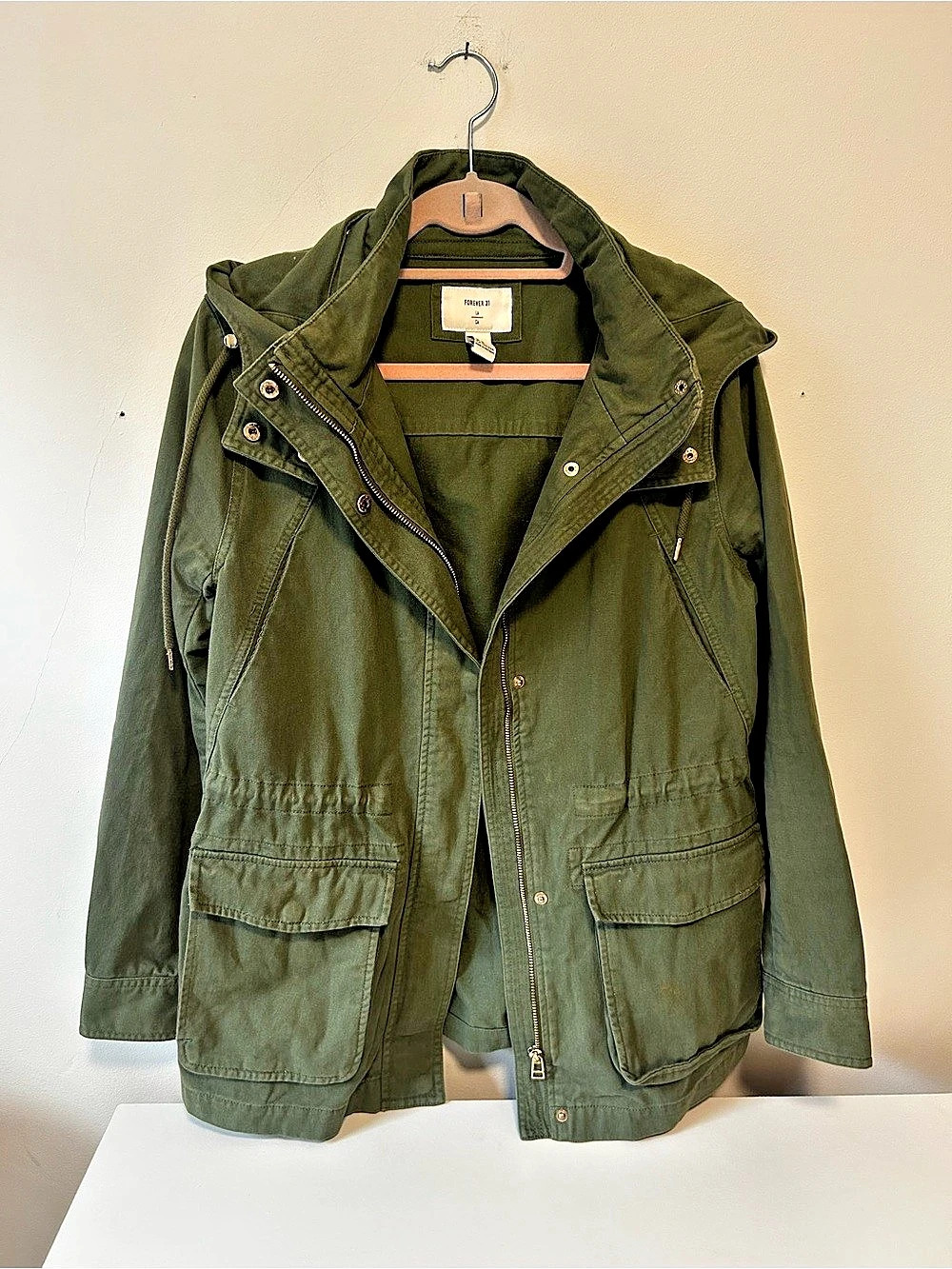 Forever 21 Olive Utility Jacket Size Medium